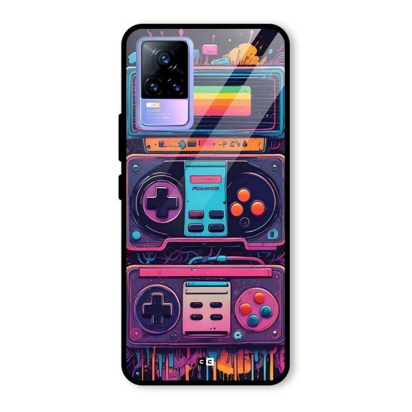 Comic Gaming Console Glass Back Case for Vivo Y73