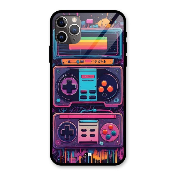 Comic Gaming Console Glass Back Case for iPhone 11 Pro Max