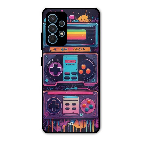 Comic Gaming Console Metal Back Case for Galaxy A32