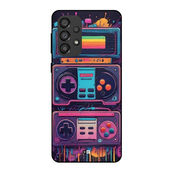 Comic Gaming Console Metal Back Case for Galaxy A33 5G