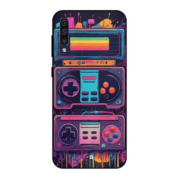 Comic Gaming Console Metal Back Case for Galaxy A50