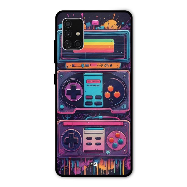 Comic Gaming Console Metal Back Case for Galaxy A51