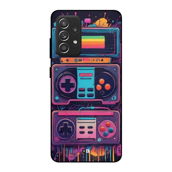 Comic Gaming Console Metal Back Case for Galaxy A52