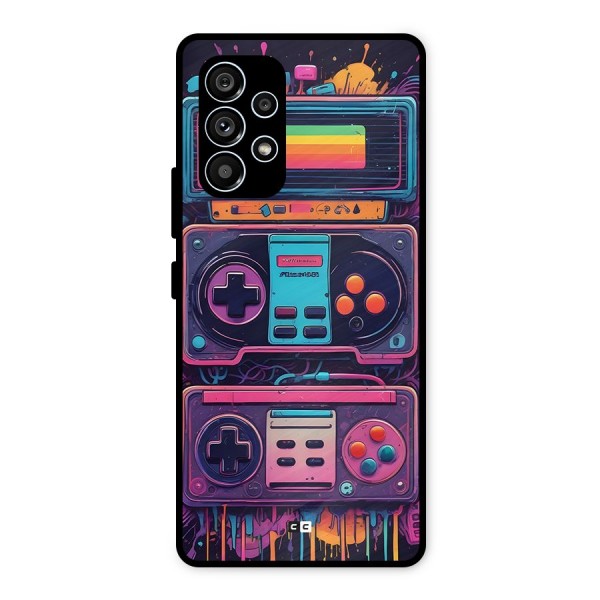 Comic Gaming Console Metal Back Case for Galaxy A53 5G