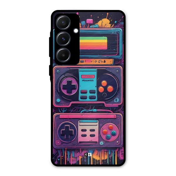 Comic Gaming Console Metal Back Case for Galaxy A55