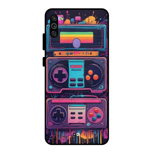 Comic Gaming Console Metal Back Case for Galaxy M11