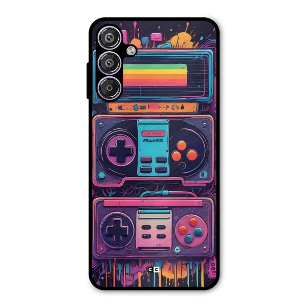 Comic Gaming Console Metal Back Case for Galaxy M15