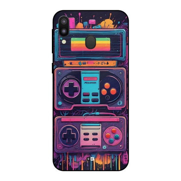 Comic Gaming Console Metal Back Case for Galaxy M20