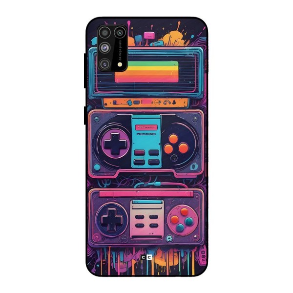 Comic Gaming Console Metal Back Case for Galaxy M31