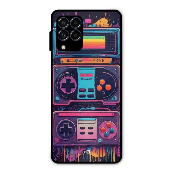 Comic Gaming Console Metal Back Case for Galaxy M53 5G