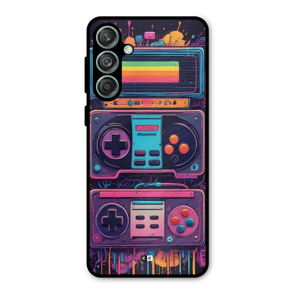 Comic Gaming Console Metal Back Case for Galaxy M55 5G