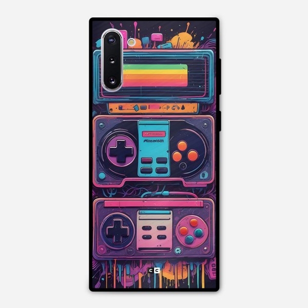 Comic Gaming Console Metal Back Case for Galaxy Note 10