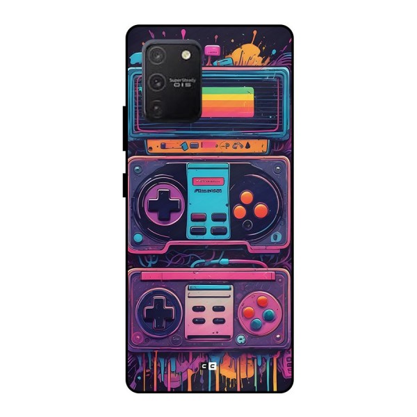 Comic Gaming Console Metal Back Case for Galaxy S10 Lite