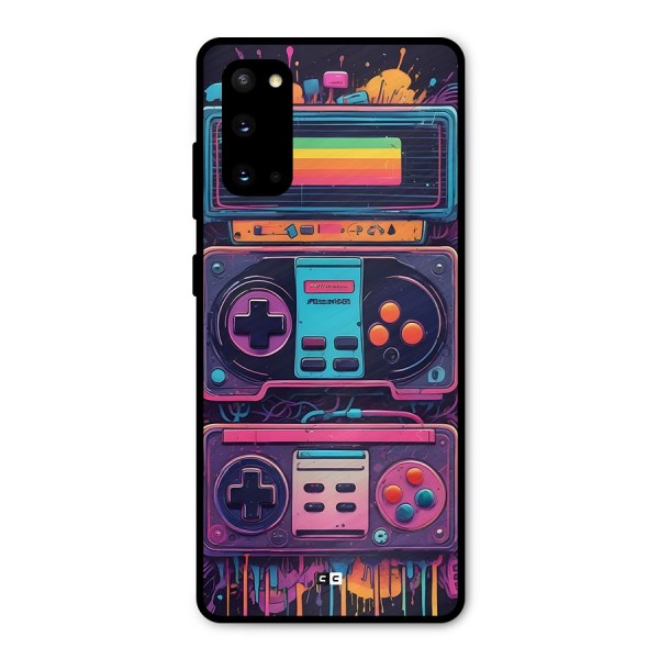 Comic Gaming Console Metal Back Case for Galaxy S20