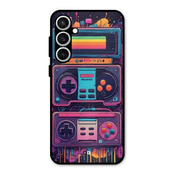 Comic Gaming Console Metal Back Case for Galaxy S23 FE