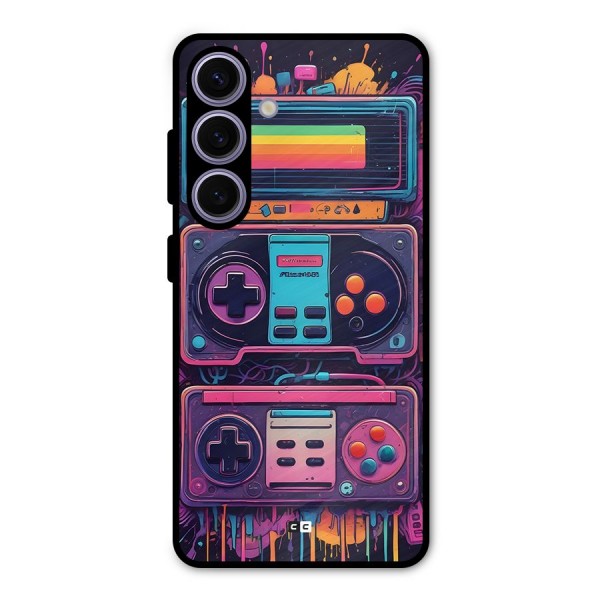 Comic Gaming Console Metal Back Case for Galaxy S24