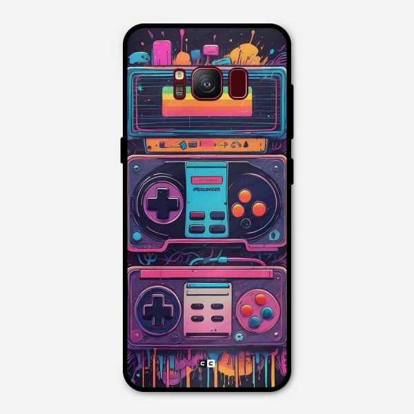 Comic Gaming Console Metal Back Case for Galaxy S8