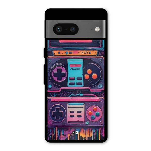 Comic Gaming Console Metal Back Case for Google Pixel 7