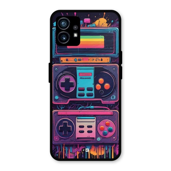 Comic Gaming Console Metal Back Case for Nothing Phone 1