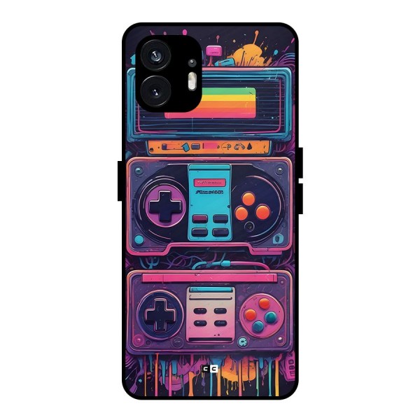 Comic Gaming Console Metal Back Case for Nothing Phone 2