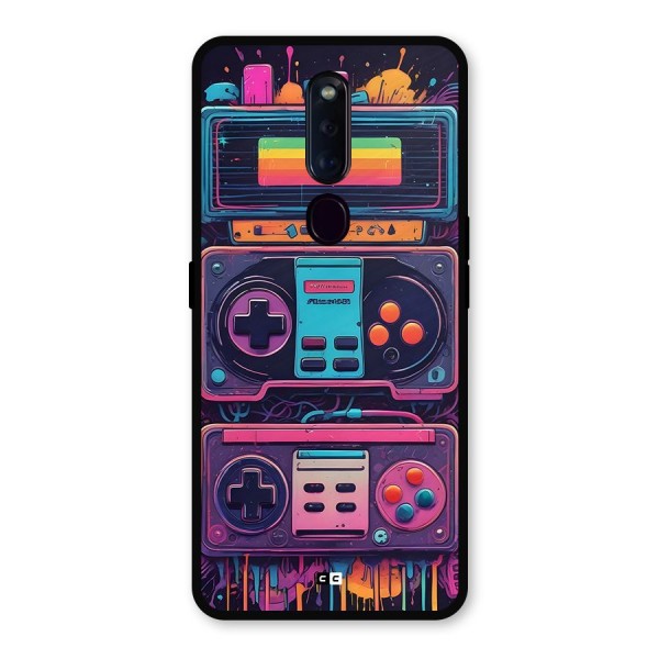 Comic Gaming Console Metal Back Case for Oppo F11 Pro