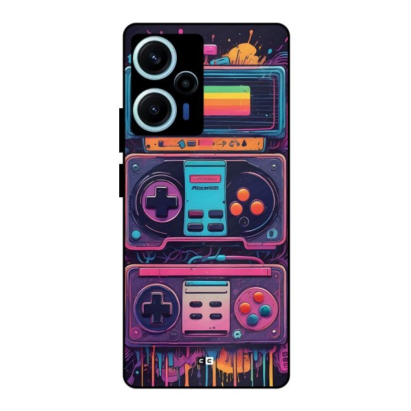 Comic Gaming Console Metal Back Case for Poco F5