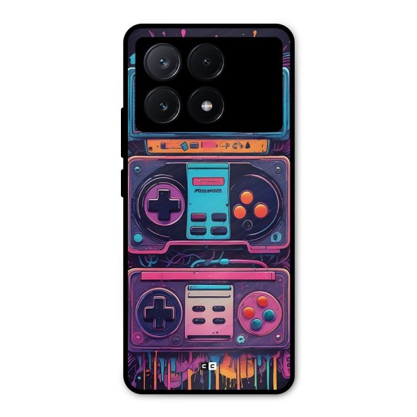 Comic Gaming Console Metal Back Case for Poco X6 Pro