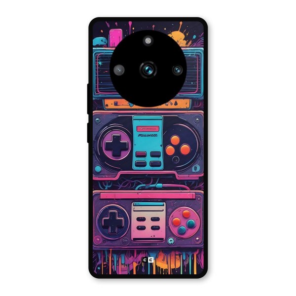 Comic Gaming Console Metal Back Case for Realme 11 Pro