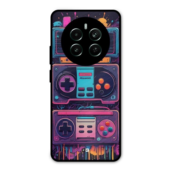 Comic Gaming Console Metal Back Case for Realme 12 Plus