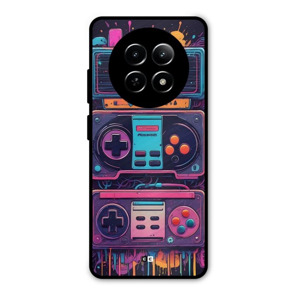 Comic Gaming Console Metal Back Case for Realme 12x 5G