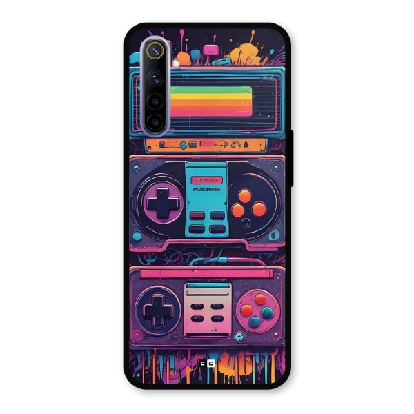 Comic Gaming Console Metal Back Case for Realme 6