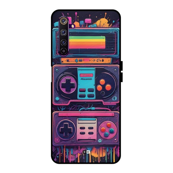 Comic Gaming Console Metal Back Case for Realme 6 Pro