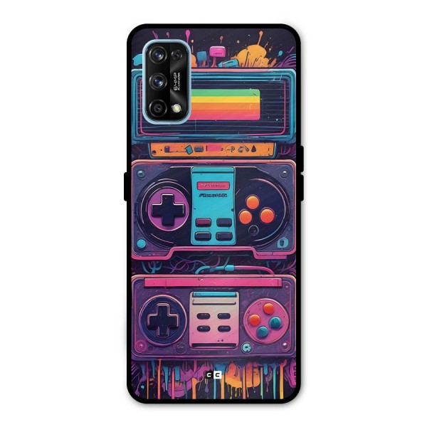 Comic Gaming Console Metal Back Case for Realme 7 Pro