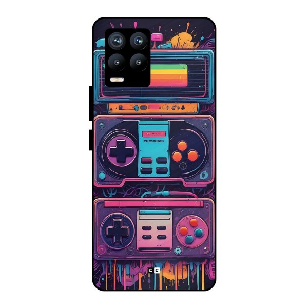 Comic Gaming Console Metal Back Case for Realme 8