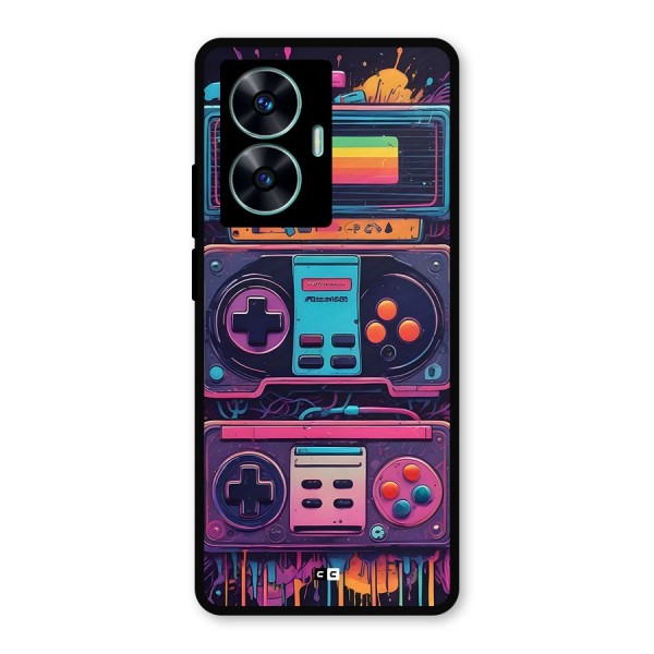 Comic Gaming Console Metal Back Case for Realme Narzo N55