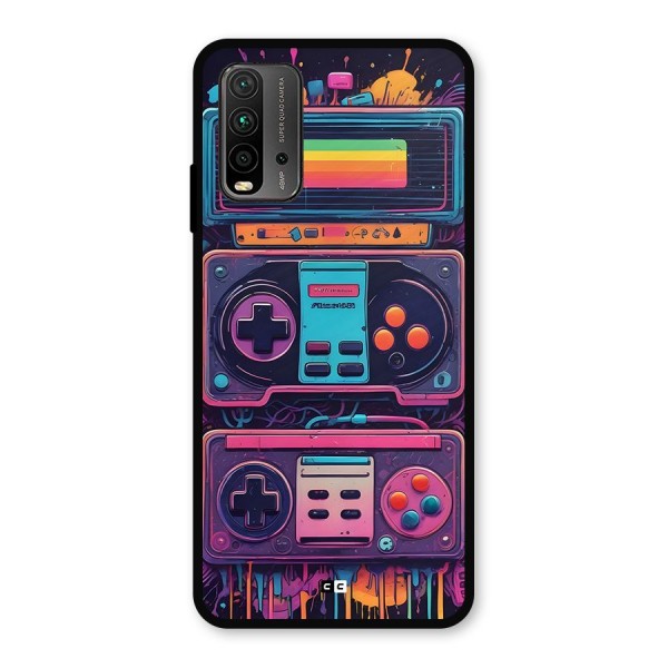 Comic Gaming Console Metal Back Case for Redmi 9 Power