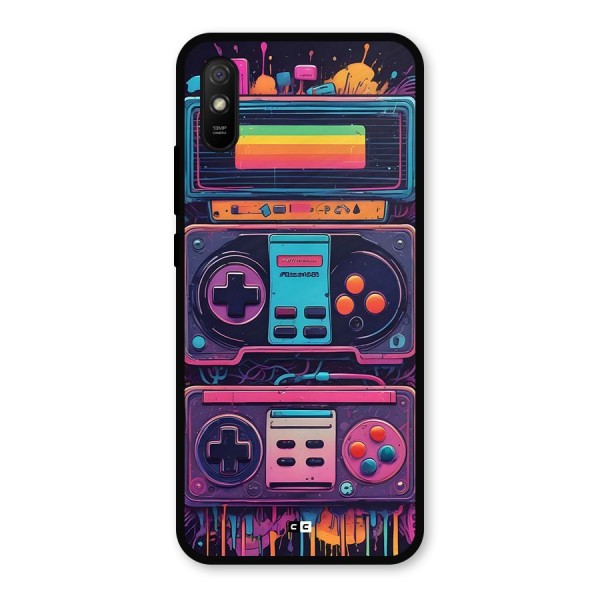 Comic Gaming Console Metal Back Case for Redmi 9a