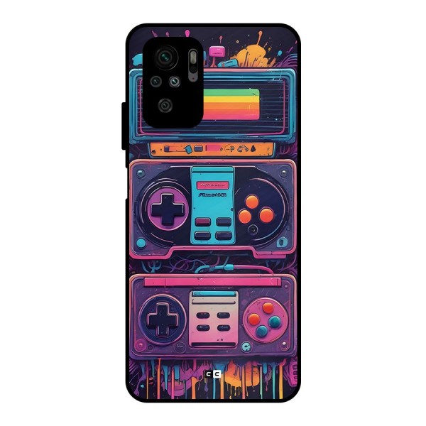 Comic Gaming Console Metal Back Case for Redmi Note 10