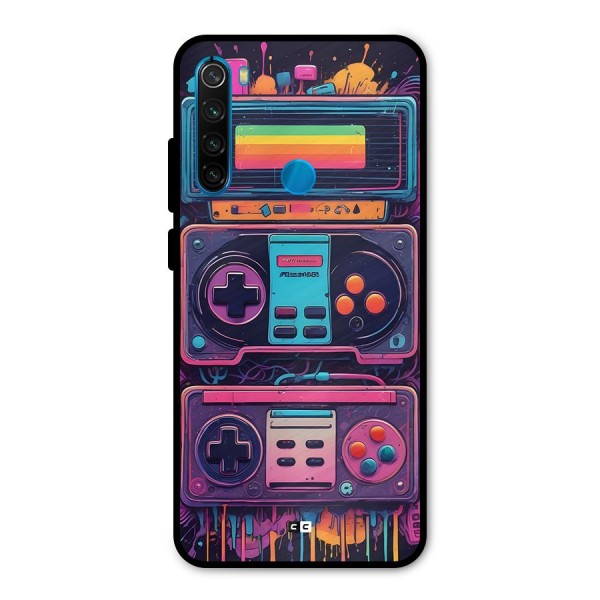 Comic Gaming Console Metal Back Case for Redmi Note 8