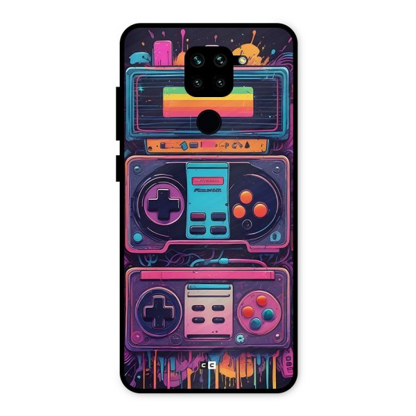 Comic Gaming Console Metal Back Case for Redmi Note 9