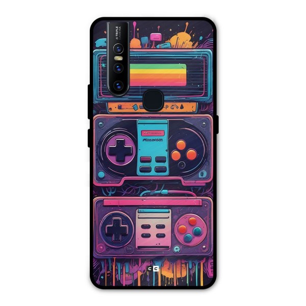 Comic Gaming Console Metal Back Case for Vivo V15