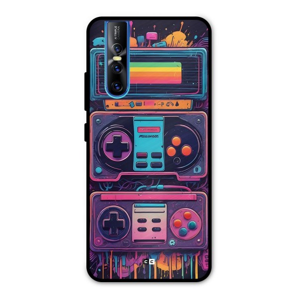 Comic Gaming Console Metal Back Case for Vivo V15 Pro