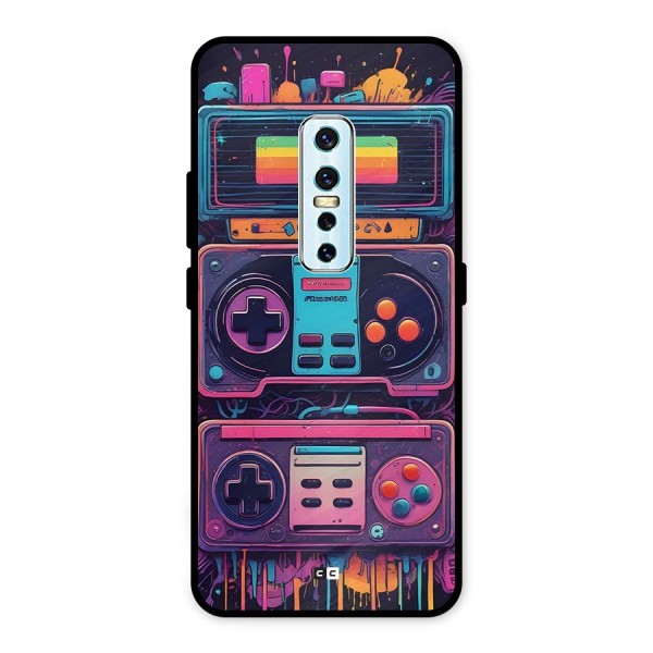 Comic Gaming Console Metal Back Case for Vivo V17 Pro