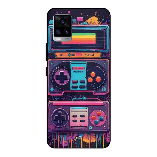 Comic Gaming Console Metal Back Case for Vivo V20 2021