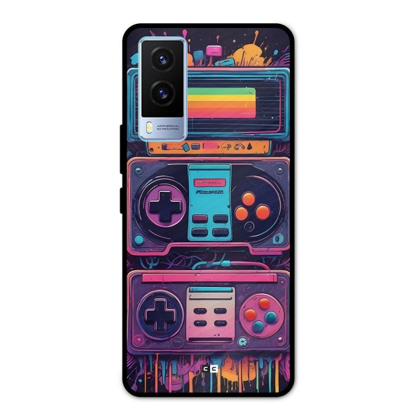 Comic Gaming Console Metal Back Case for Vivo V21e 5G