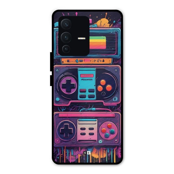 Comic Gaming Console Metal Back Case for Vivo V23 Pro