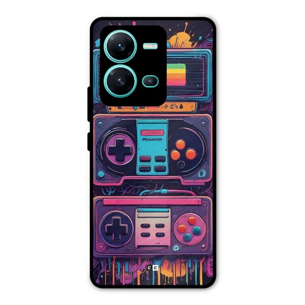 Comic Gaming Console Metal Back Case for Vivo V25