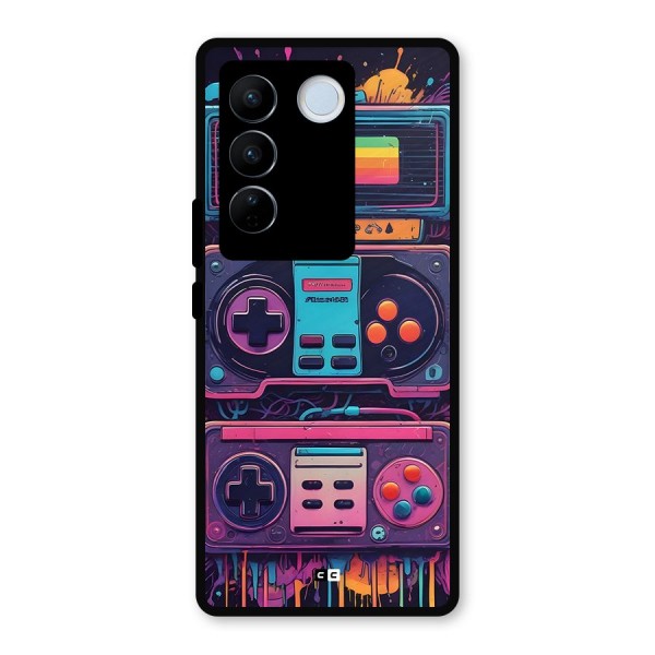 Comic Gaming Console Metal Back Case for Vivo V27