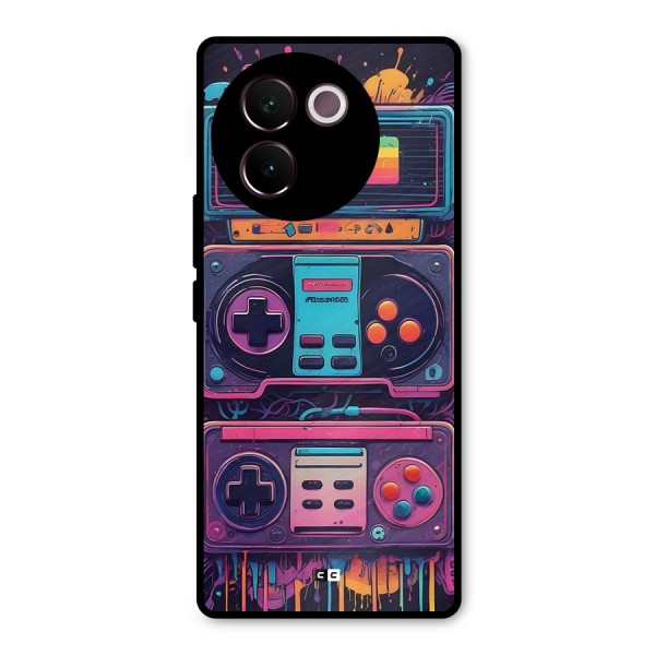 Comic Gaming Console Metal Back Case for Vivo V30e