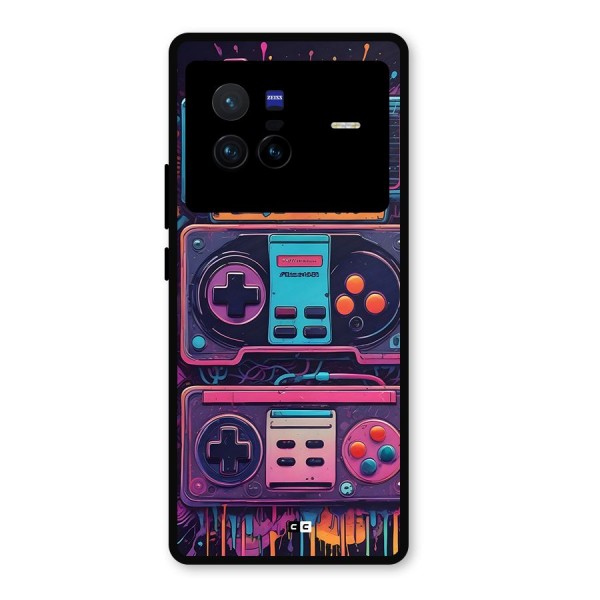 Comic Gaming Console Metal Back Case for Vivo X80